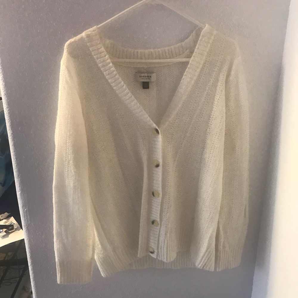 White button up sweater!Last price drop